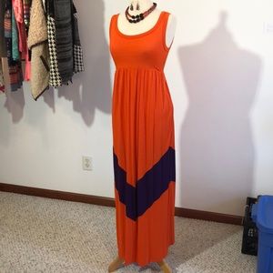 Orange & purple maxi ladies size M